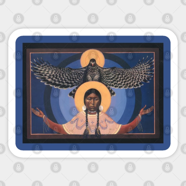 Lakota Annunciation Sticker by JBG ICON